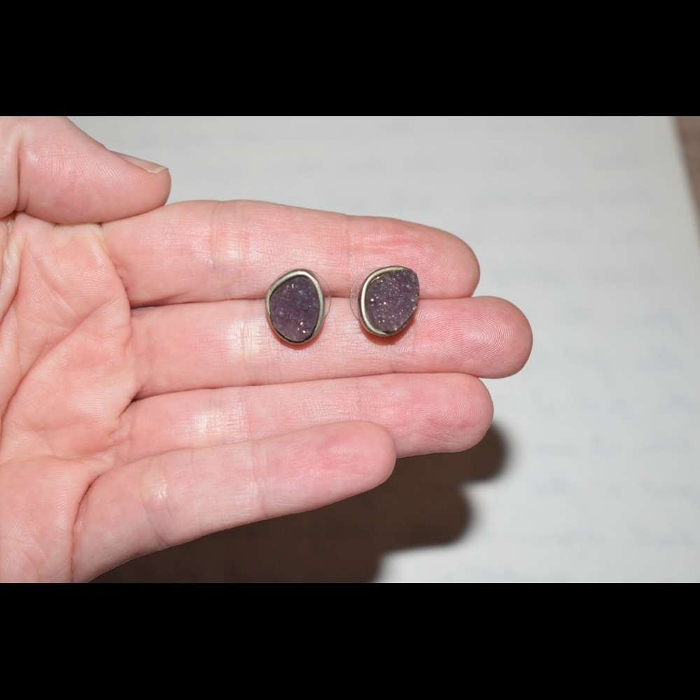 Druzy Amethyst Earrings